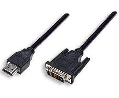 StarTech Intracom MANHATTAN HDMI / DVI Cable 1.8m juodas HDMI 19 kontaktų kištukas DVI-D 24+1 male auksinis padengtas jungtys