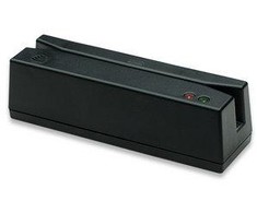 Inline MANHATTAN Magnetkartenleser USB drei Spuren Leser juodas