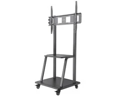 Laikiklis Manhattan 461665 grindų stovas plokštiesiems ekranams 2,54 m (100") Portable flat panel floor stand Juoda