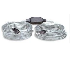 Intracom MANHATTAN didelės spartos USB 2.0 aktyvus kabelis A kištukas / B kištukas 11,0 m (36 pėdos) Praplečia ir padidina signalą į bet kurį USB įrenginį