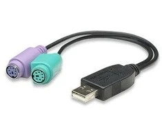StarTech Manhattan 179027 kabelių sąsaja / invertavimo adapteris USB A 2x PS/2 Juoda