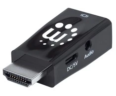 MANHATTAN HDMI kištukas į VGA lizdą su garsu, pasirenkamas USB Micro-B maitinimo prievadas, Juodas, 151542
