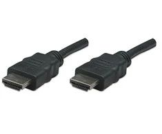 MANHATTAN HDMI kabelis, 7,5 m, HDMI kištukas su kištuku, ekranuotas, Juodas, 308441