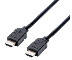 StarTech MANHATTAN didelės spartos HDMI kabelis ARC, 3D, 4K@30Hz, HDMI kištukas į vyrišką, ekranuotas, 1,5 m (5 pėdos), Juodas, 355308