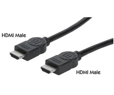 StarTech MANHATTAN HDMI kabelis, 3,0 m, HDMI 1.4 kištukas HDMI 1.4 kištukas, ekranuotas, Juodas, 323222