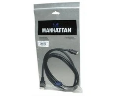Intracom MANHATTAN High Speed HDMI Cable 1,8m juodas Mini HDMI 19 kontaktų kištukas HDMI 19 kontaktų kištukas nikeliuotos jungtys