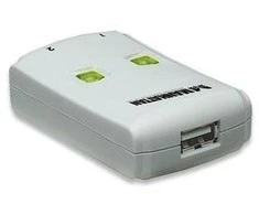 Intracom MANHATTAN Hi-Speed USB 2.0 bendrinimo jungiklis 1x2 prievadai, dvigubas valdymas, automatinio jutiklio USB 2.0 tipo A į B tipo jungiklis