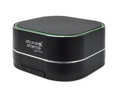 MANHATTAN Sound Science Metallic LED Bluetooth-kolonėlė Bluetooth 5.0 Mikrofonas Bedienelemente FM-Radio MicroSD-Slot juodas
