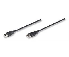 StarTech Manhattan USB 2.0 A/B USB kabelis 3 m USB A USB B Juoda