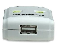 Intracom MANHATTAN Hi-Speed USB 2.0 bendrinimo jungiklis 1x2 prievadai, dvigubas valdymas, automatinio jutiklio USB 2.0 tipo A į B tipo jungiklis