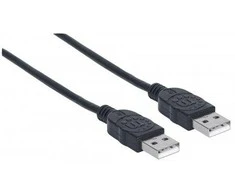 StarTech Manheteno didelės spartos USB A kabelis, USB 2.0, A tipo vyris – A tipo vyriškis, 480 Mbps, 1 m (3 pėdos), Juodas, 353892