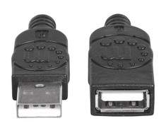 StarTech USB kabelis Manhattan USB-A - USB-A 1 m Juodas (308519)