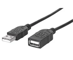 StarTech USB kabelis Manhattan USB-A - USB-A 1 m Juodas (308519)