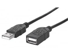 StarTech USB kabelis Manhattan USB-A - USB-A 1 m Juodas (308519)
