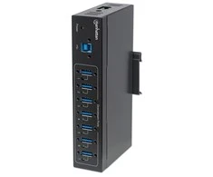 M164405 Manhattan Industrial, ESD apsaugotas 7 prievadų USB 3.0 šakotuvas
