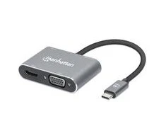 Adapteris AV Manhattan Manhattan Hub Adapteris USB-C 3.2 na 4K HDMI VGA USB-A USB-C PD 87W