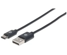 StarTech MANHATTAN USB 2.0, Type-A Male to Type-C Male, 480 Mbps, 2,0 m, Juodas, 354929