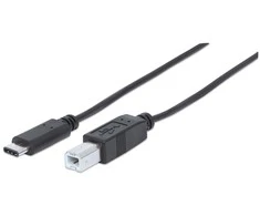 StarTech Manhattan Hi-Speed USB Type-C kabelis C Male / B Male, 2,0 m, Juodas, 354950
