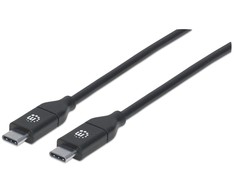 USB kabelis Manhattan USB-C - 2 m Juodas (355247)