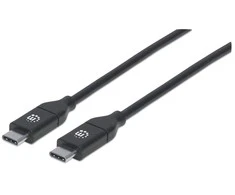 USB kabelis Manhattan USB-C - 2 m Juodas (355247)