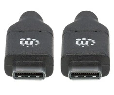 USB kabelis Manhattan USB-C - 2 m Juodas (355247)