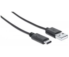 Intracom MANHATTAN USB 3.1 Gen 1 įrenginio kabelis 3 m A tipo kištukas iki C tipo kištukas 5 Gbps Juodas
