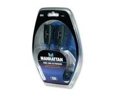 Manhattan 179300 kabelių sąsaja / invertavimo adapteris USB A &amp; RJ-45 Juoda