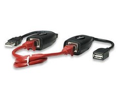 Manhattan 179300 kabelių sąsaja / invertavimo adapteris USB A &amp; RJ-45 Juoda
