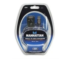 Intracom MANHATTAN USB į serijinį keitiklį jungia vieną serijinį įrenginį prie USB prievado lizdinės plokštelės