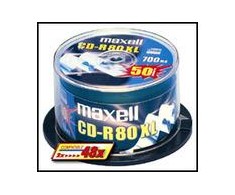 CD-R diskai MAXELL, 700MB, 52X, 80 min., 25 vnt., rietuvėje