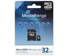Atminties kortelė MediaRange MR959 MikroSDHC 32 GB klasė 10 UHS- (MR959)