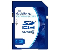 Atminties kortelė Karta MediaRange MR961 SDHC 4 GB, 10 klasė (MR961)