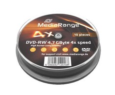 MediaRange DVD-RW 4,7 GB 4x10 vienetų (MR450)