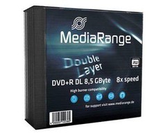 MediaRange DVD+R 8.5GB 5vnt Pack Double Layer 8x Slim