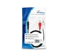 MediaRange Chinch Anschlusskabel 2x Chinch-Stecker 3.5mm 1m