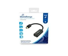 Adapteris AV MediaRange MediaRange HDMI Buchse/Mini DP Stecker 10 Gbit/s 15cm schwar