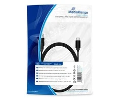Kabelis USB MediaRange USB-A - USB-C 1.8 m Juodas (MRCS182)