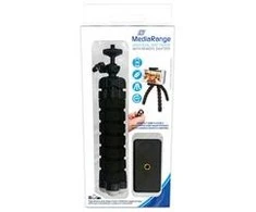 MediaRange Mini-Stativ m. flexiblem Gestell Fernauslöser, sw