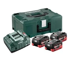 METABO AKUMULIATORIŲ RINKINYS 3 x 5,5Ah LIHD + ASC 30-36 V Įkroviklis + METALOC DĖKLAS