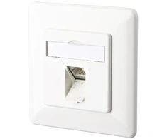 METZ CONNECT E-DAT C6 1 prievadas, įleidžiamas į žemę, grynai baltas