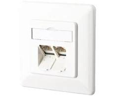 METZ CONNECT E-DAT C6 2 Port UP grynai baltas