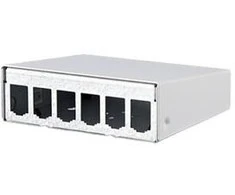 METZ CONNECT modulio AP korpusas 6 jungtys, grynai baltas, neįrengtas