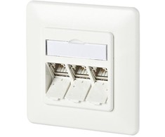 METZ CONNECT C6Amodul 3 Port 180°M UP grynai baltas