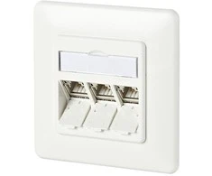 METZ CONNECT C6Amodul 3 Port 180°M UP grynai baltas