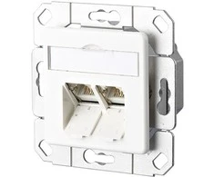 METZ CONNECT E-DAT C6A 2 port UPk grynai baltas