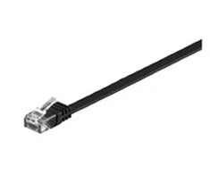 MicroConnect CAT6 UTP 0.25M Plokščia, juoda (V-UTP60025S-FLAT)