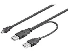 Kabelis USB MicroConnect USB-A - 0.6 m Juodas (USBAAB06)