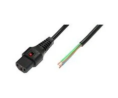 Digitus Assmann Electronic ASM IEC-PC1025 maitinimo kabelis, nuplėštas galas, H05VV-F 3 X 1,00 mm2 iki C13 IEC LOCK, 2m juodas