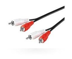 MicroConnect 2xRCA - 2xRCA - 0.5m - 2 x RCA - 2 x RCA - 0.5 m - Juodas