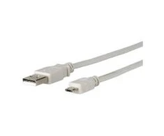USB laidas MicroConnect USB-A - mikroUSB 3 m Balta (USBMICRO3G)